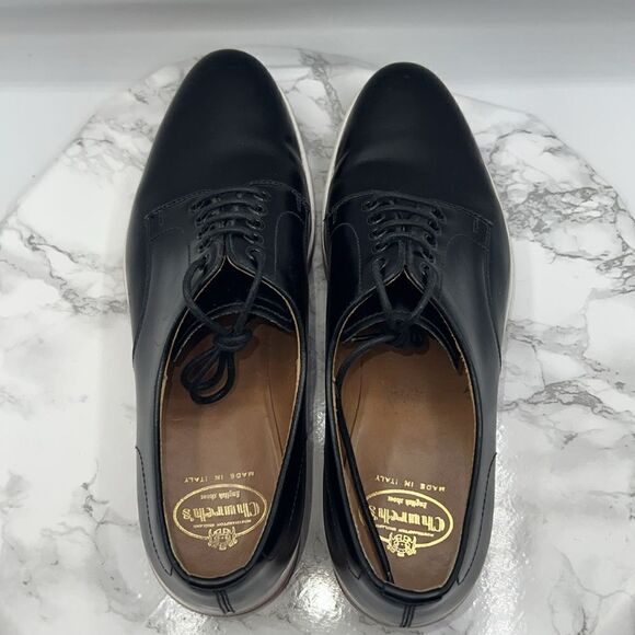 CHURCH’S ENGLISH SHOES Black Impreza Lace Up Platform Derby-38/7.5 - Picture 5 of 10